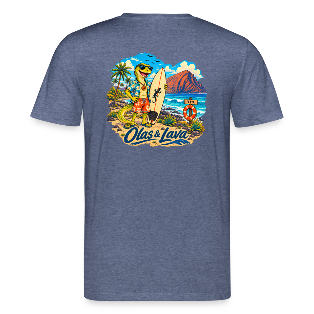 Camiseta Lago Surfer - Edición Canaria | Unisex Premium - dark heather blue