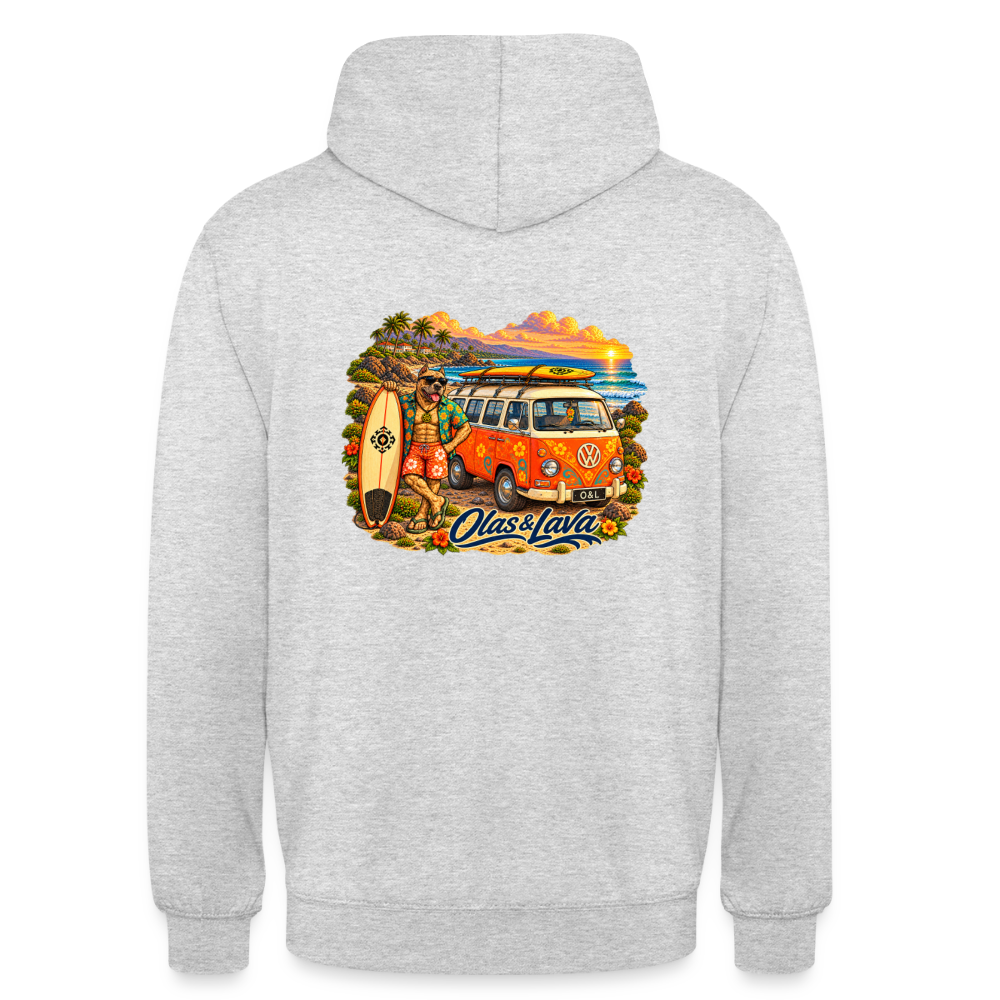 Sudadera Brado - Olas & Lava | Edición Presa Canario - light heather grey