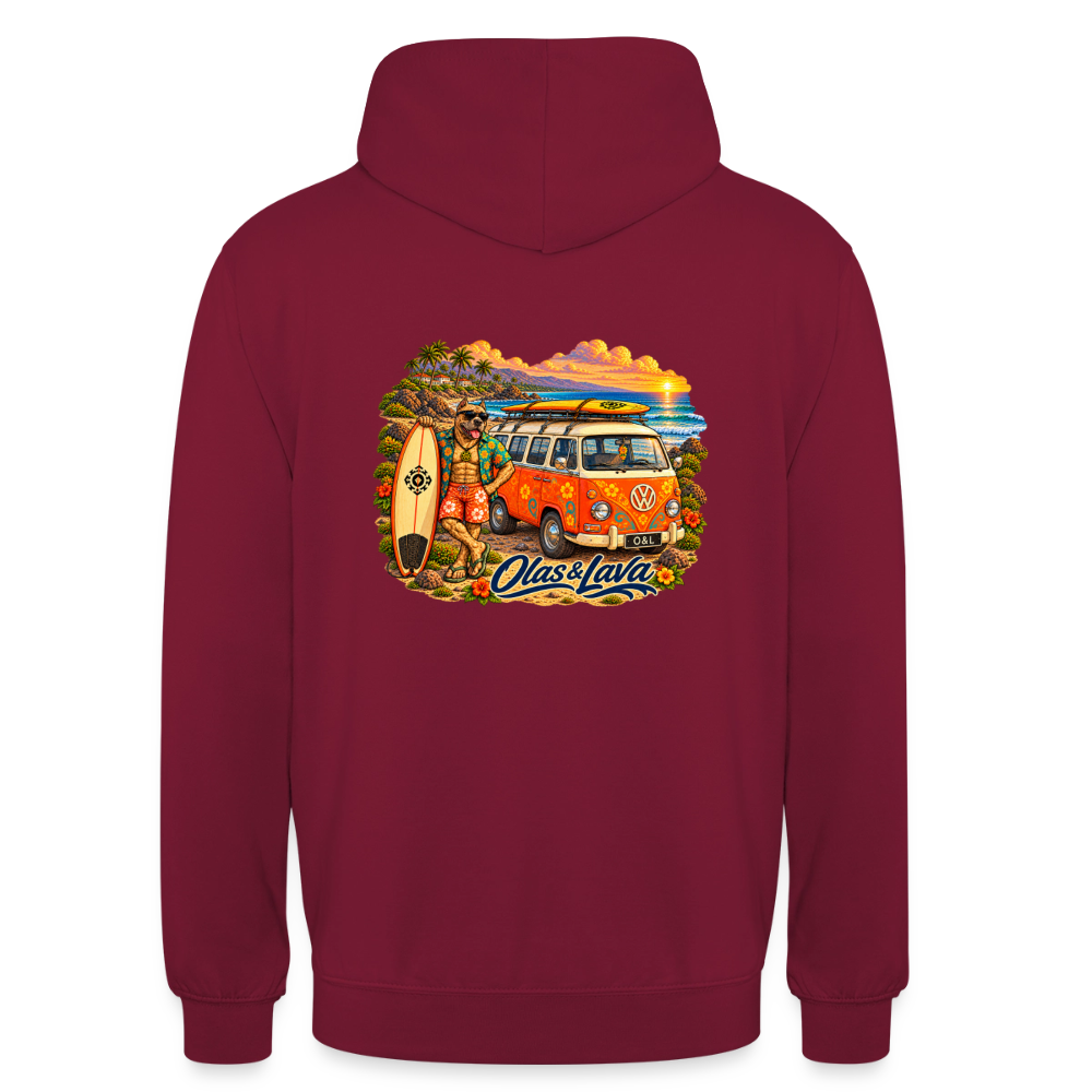 Sudadera Brado - Olas & Lava | Edición Presa Canario - bordeaux