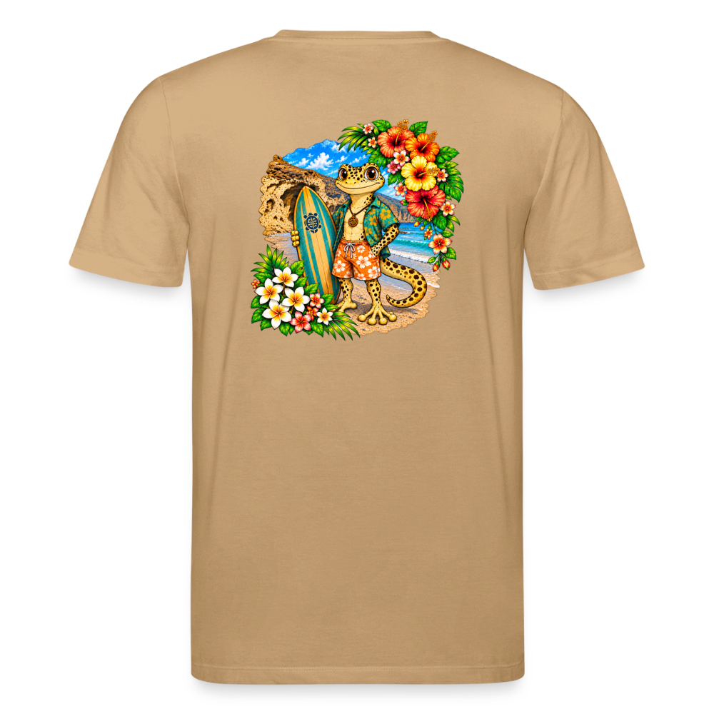 Camiseta Piko Surfer - Lagarto Canario | Unisex Premium - caramel 