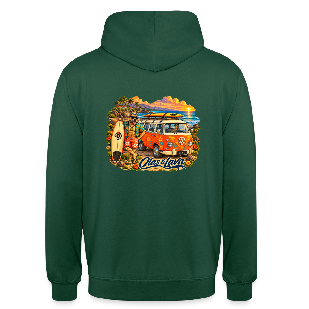 Sudadera Brado - Olas & Lava | Edición Presa Canario - bottle green