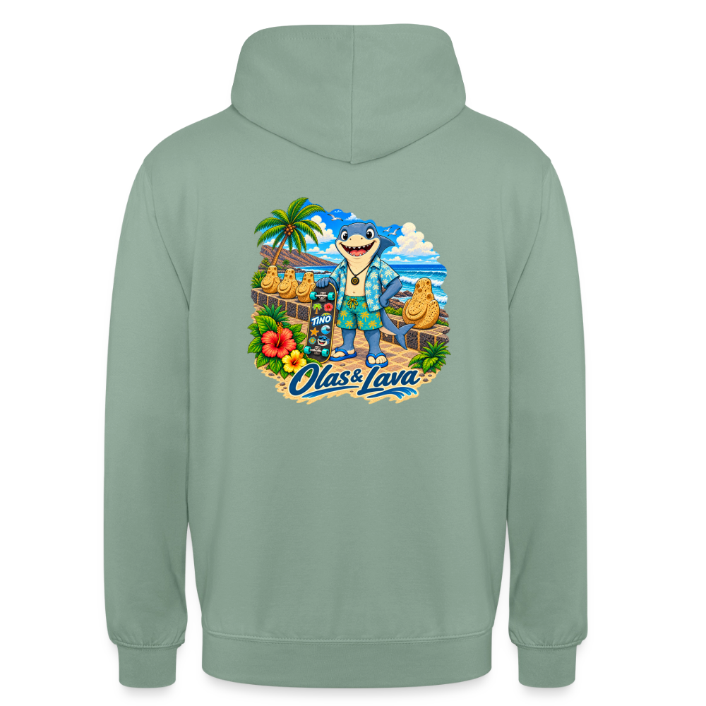 Sudadera Tino - Olas & Lava | El Bebé Tiburón - steel green