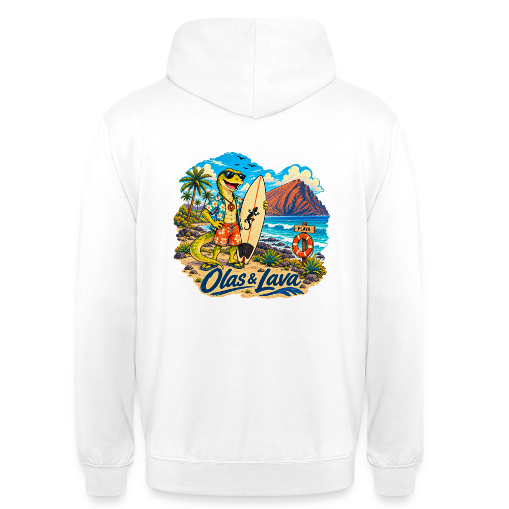 Sudadera Lago - Olas & Lava | El Lagarto Surfista - white