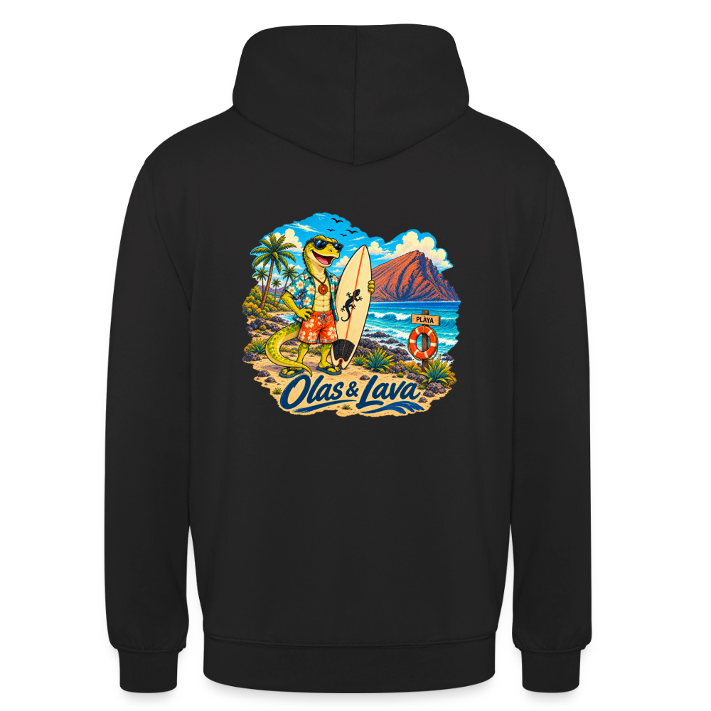 Sudadera Lago - Olas & Lava | El Lagarto Surfista - black