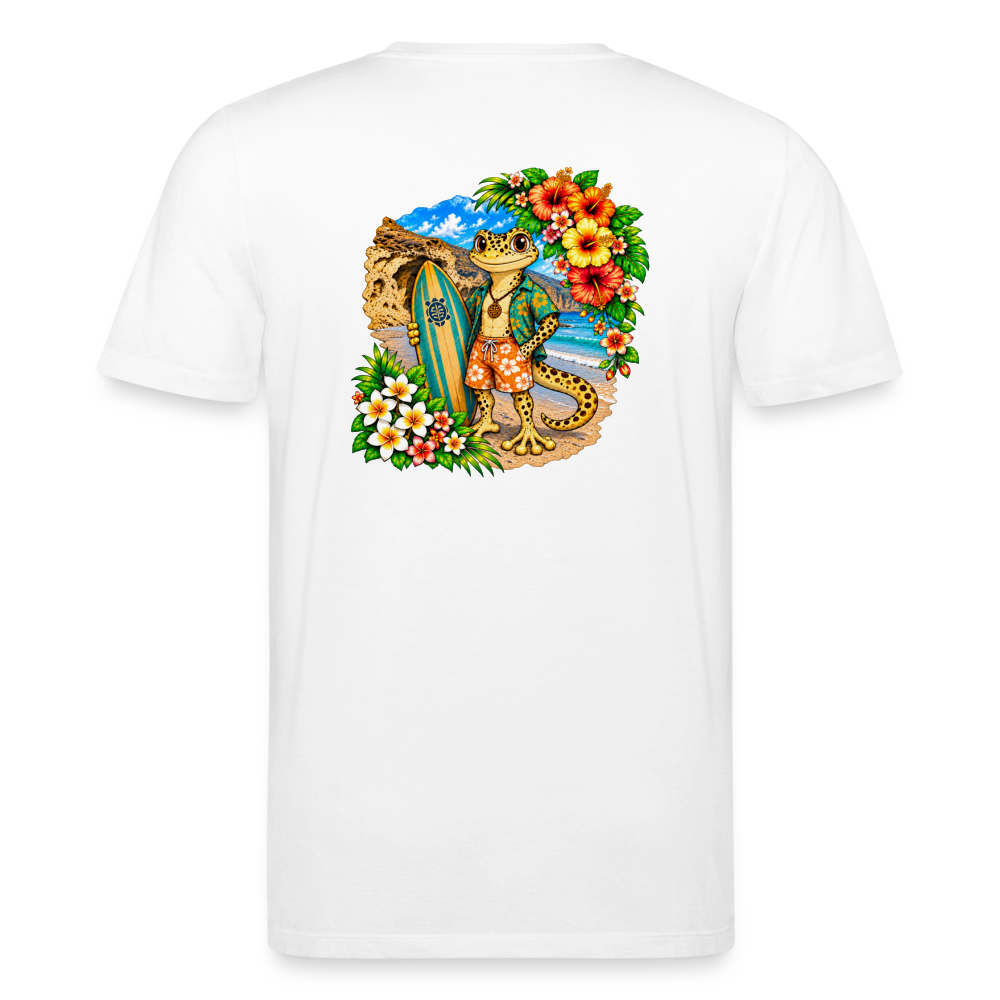 Camiseta Piko Surfer - Lagarto Canario | Unisex Premium - white