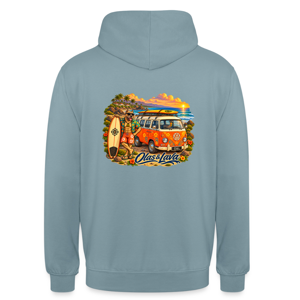 Sudadera Brado - Olas & Lava | Edición Presa Canario - stonewash blue