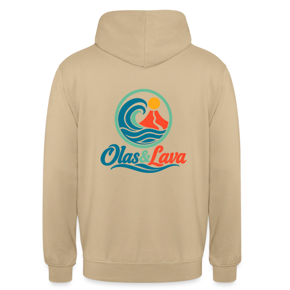 Sudadera Olas & Lava - Logo Oficial | Edición Original - beige
