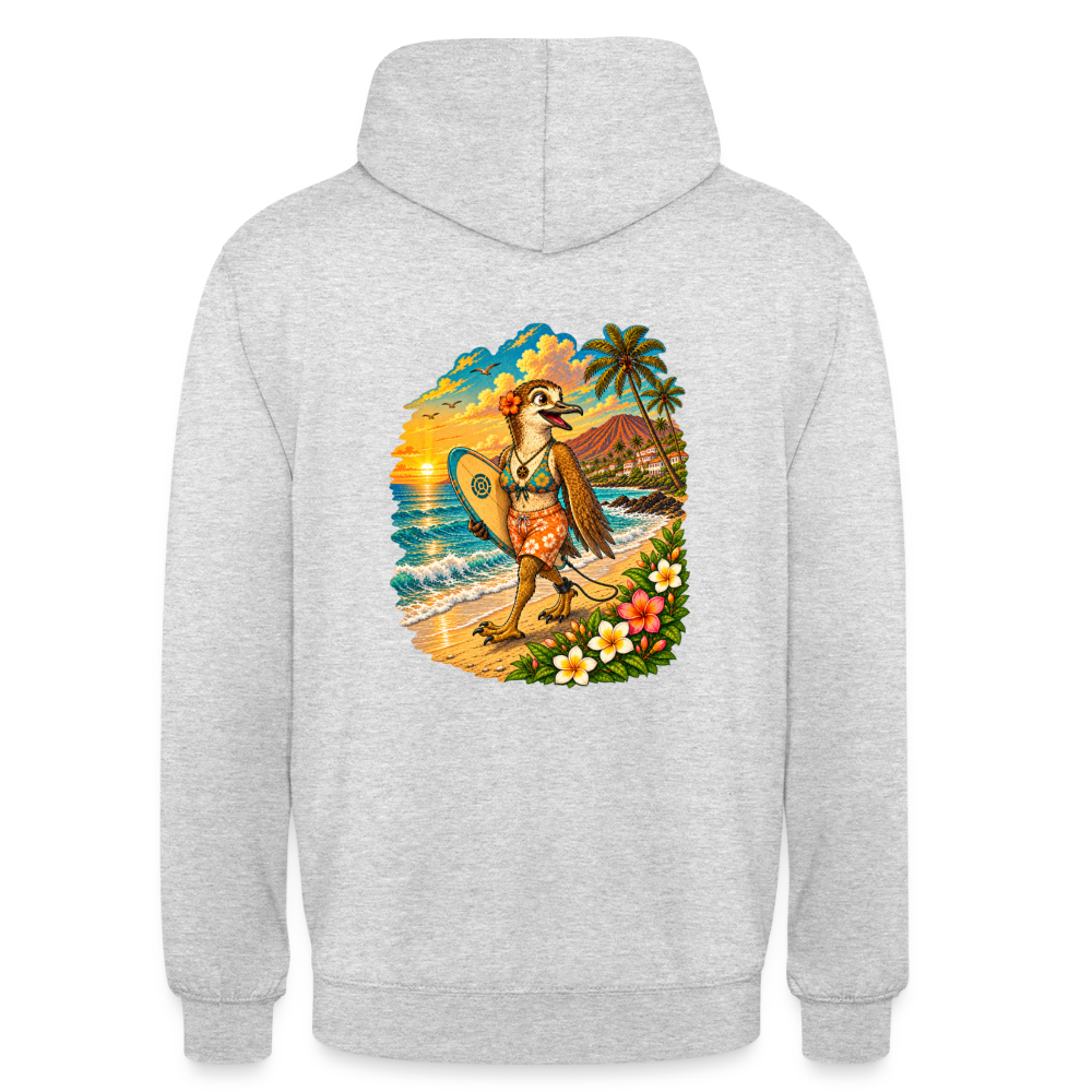 Sudadera Naya - Olas & Lava | La Pardela Surfista - light heather grey
