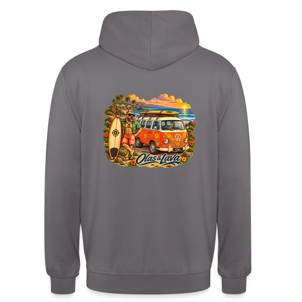 Sudadera Brado - Olas & Lava | Edición Presa Canario - elephant grey