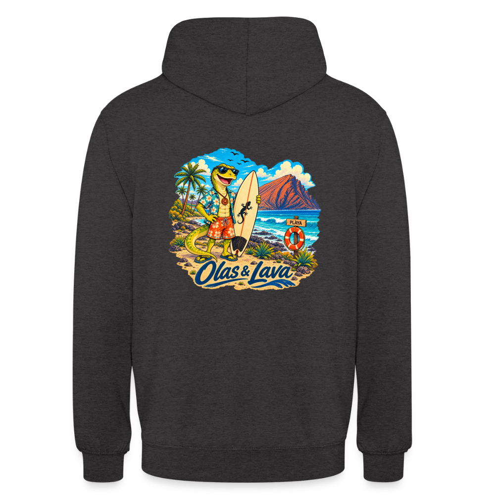 Sudadera Lago - Olas & Lava | El Lagarto Surfista - charcoal grey