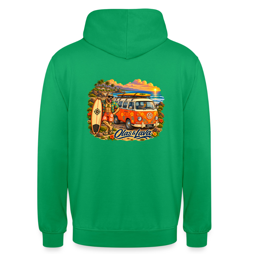 Sudadera Brado - Olas & Lava | Edición Presa Canario - kelly green