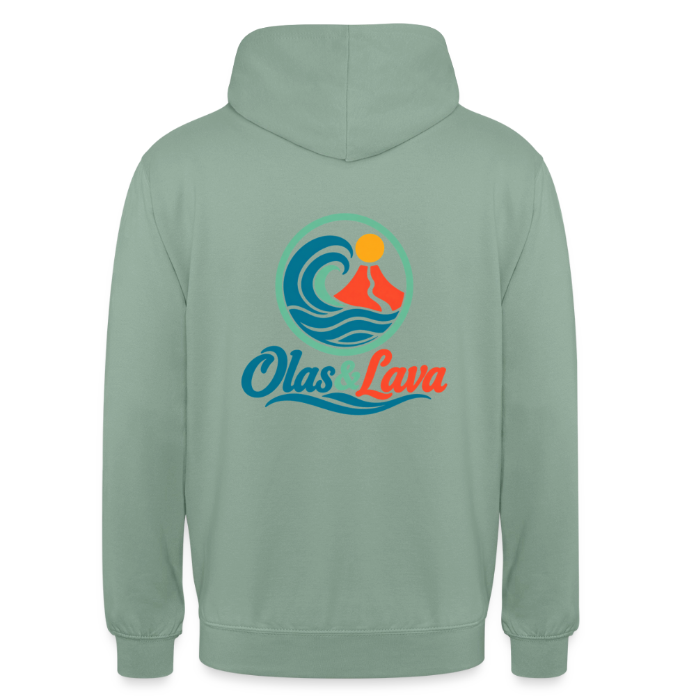 Sudadera Olas & Lava - Logo Oficial | Edición Original - steel green