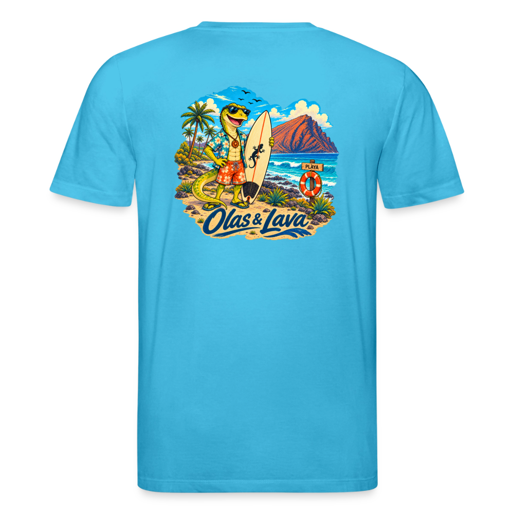 Camiseta Lago Surfer - Edición Canaria | Unisex Premium - aqua blue