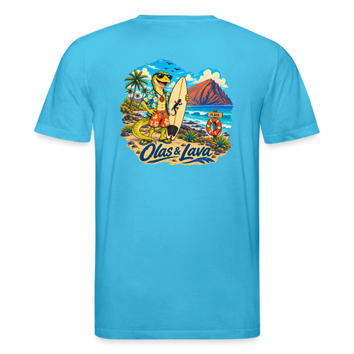 Camiseta Lago Surfer - Edición Canaria | Unisex Premium - aqua blue