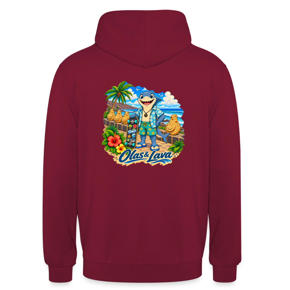 Sudadera Tino - Olas & Lava | El Bebé Tiburón - bordeaux