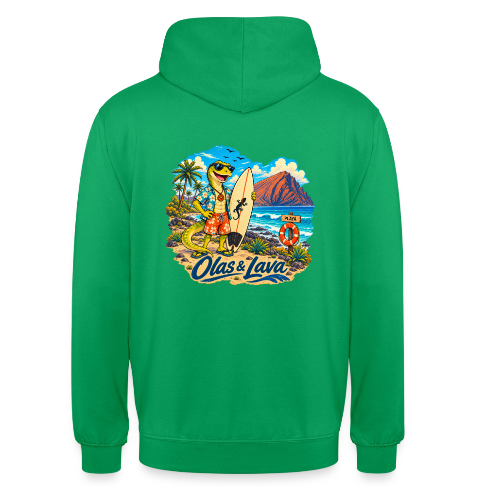 Sudadera Lago - Olas & Lava | El Lagarto Surfista - kelly green