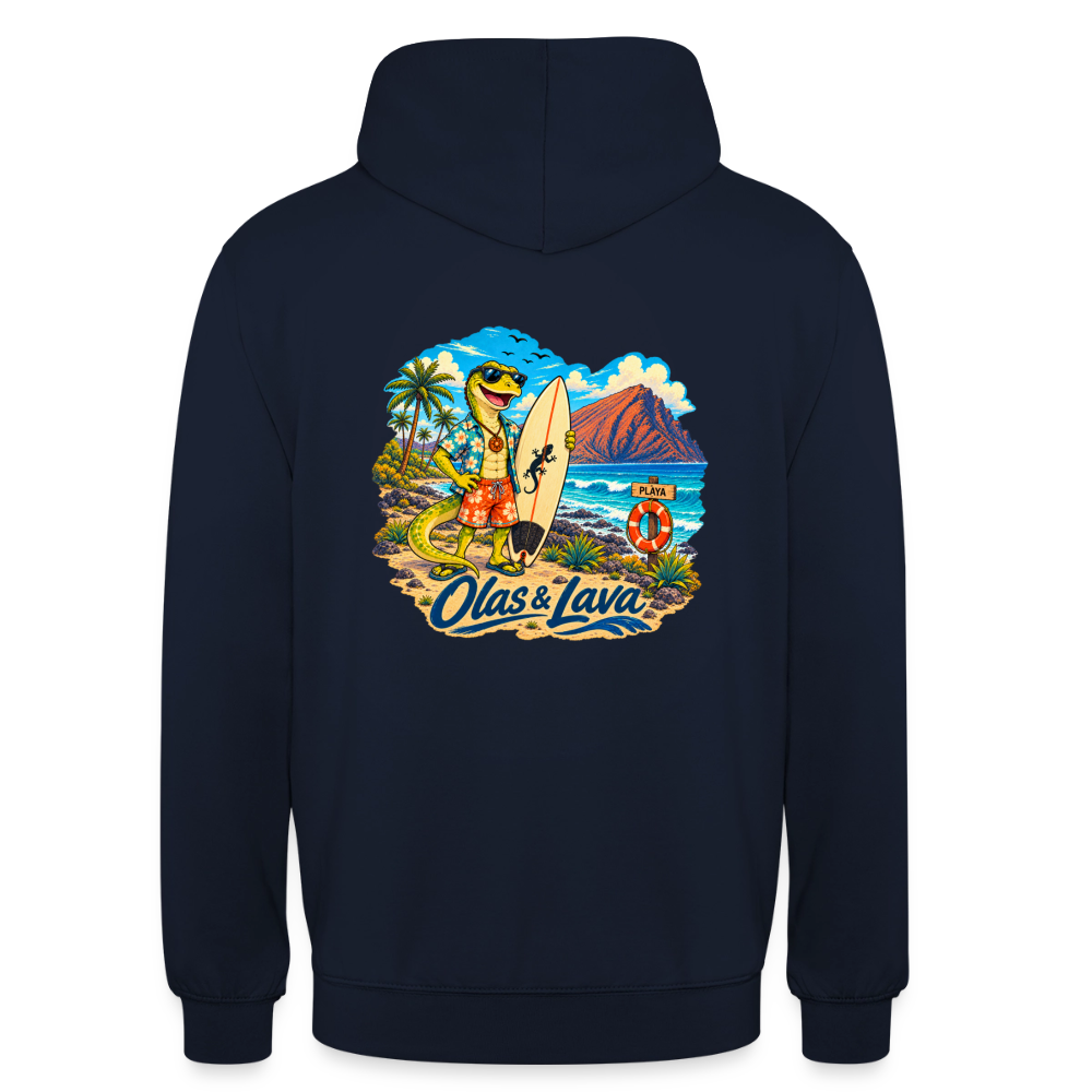 Sudadera Lago - Olas & Lava | El Lagarto Surfista - navy