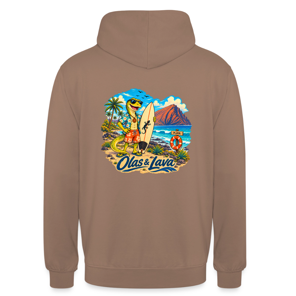 Sudadera Lago - Olas & Lava | El Lagarto Surfista - mocha