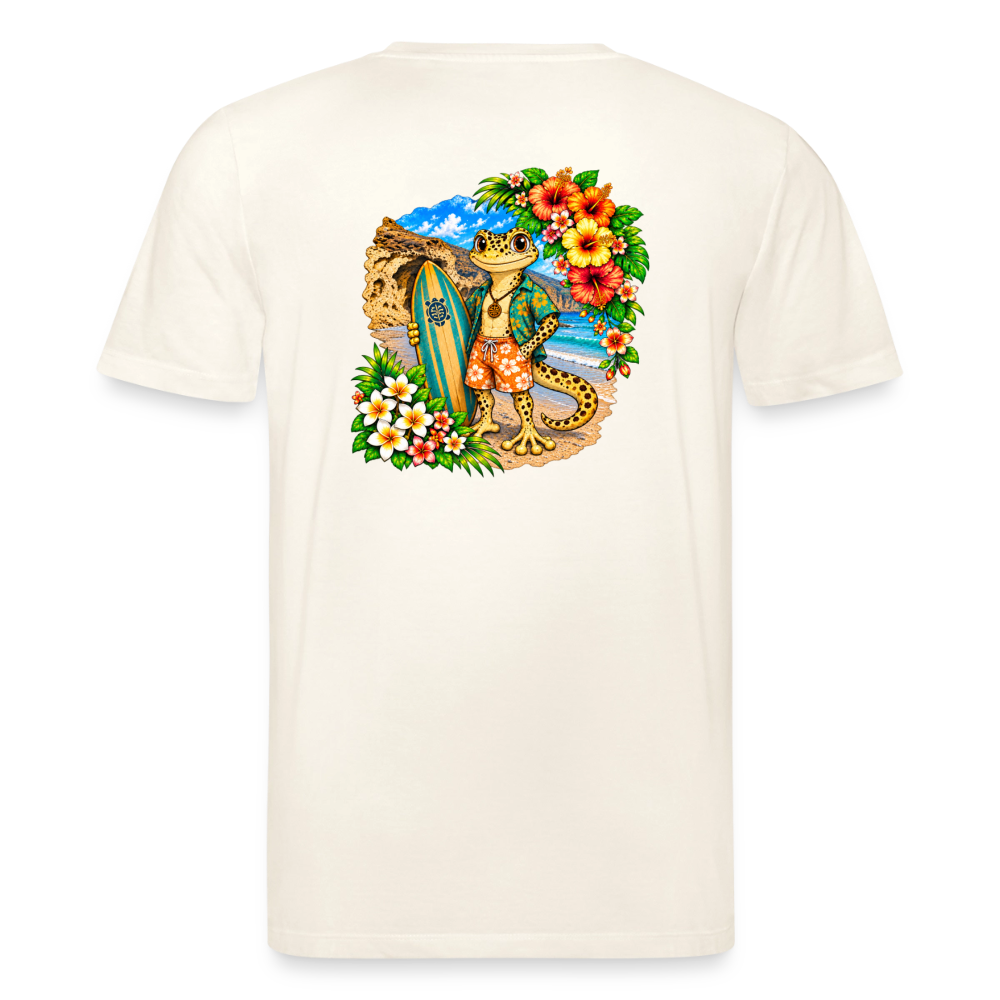 Camiseta Piko Surfer - Lagarto Canario | Unisex Premium - natural white