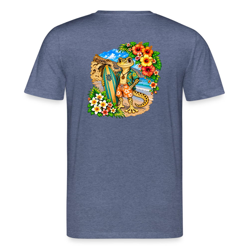 Camiseta Piko Surfer - Lagarto Canario | Unisex Premium - dark heather blue