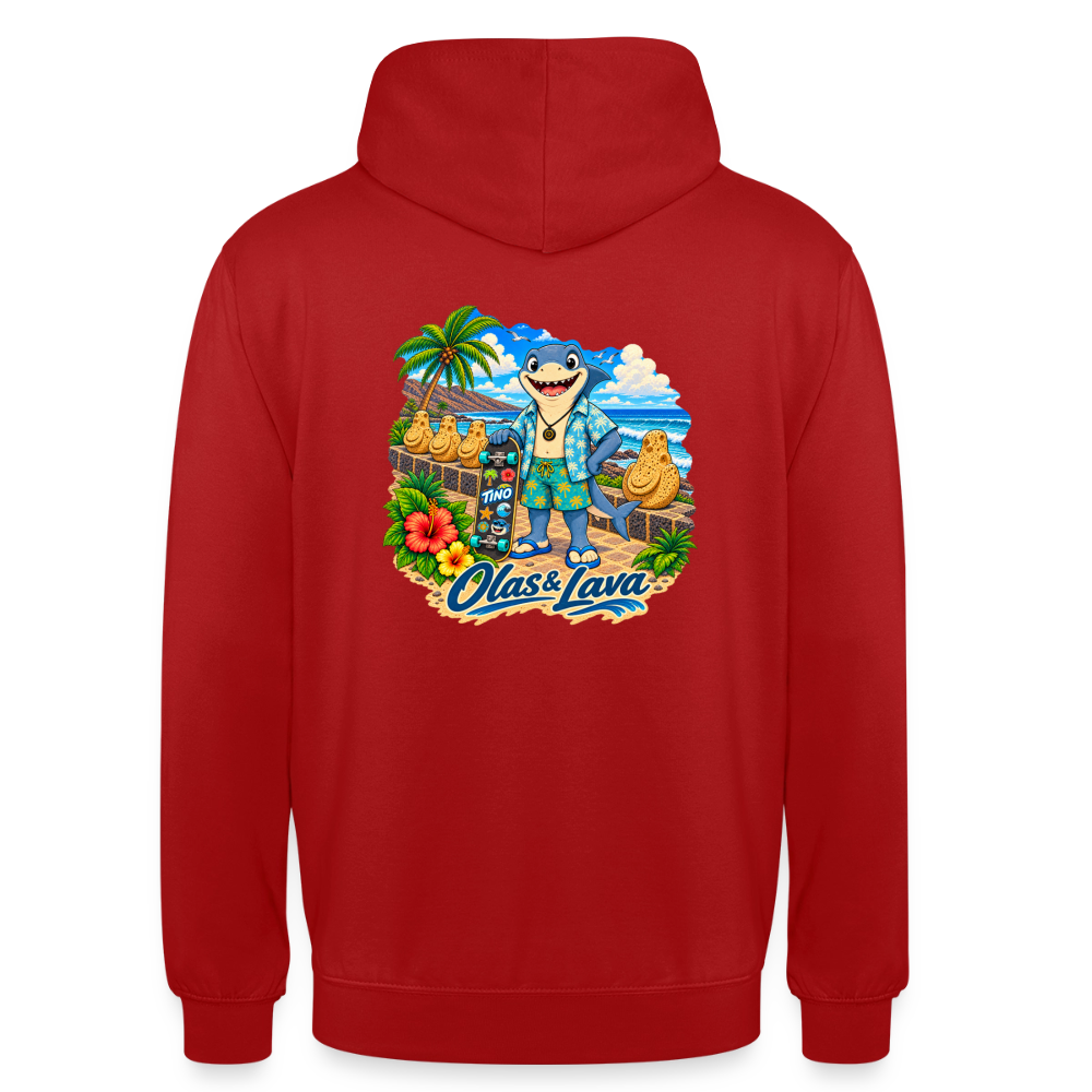 Sudadera Tino - Olas & Lava | El Bebé Tiburón - red