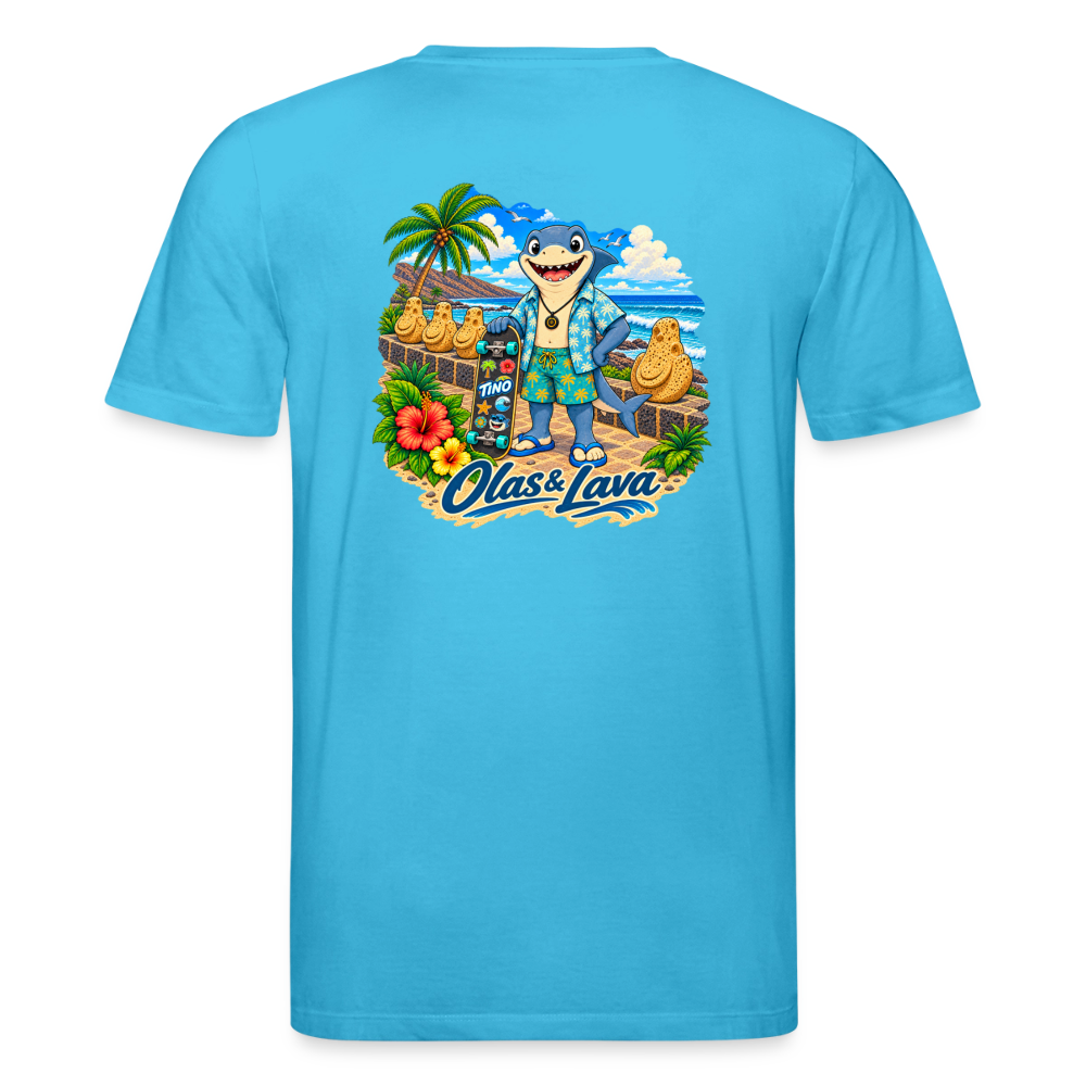Camiseta Tino Surfer - Edición Canaria | Unisex Premium - aqua blue