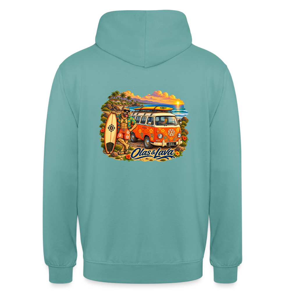 Sudadera Brado - Olas & Lava | Edición Presa Canario - pastel turquoise