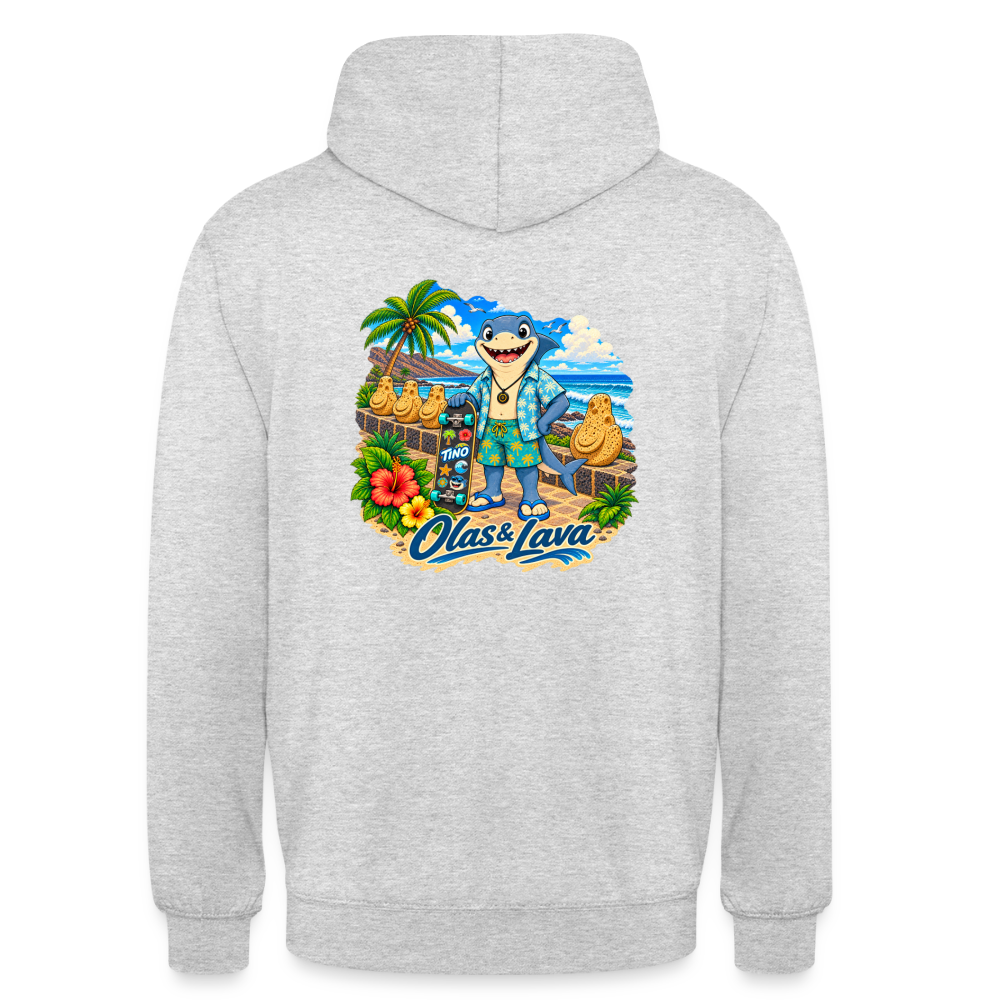 Sudadera Tino - Olas & Lava | El Bebé Tiburón - light heather grey