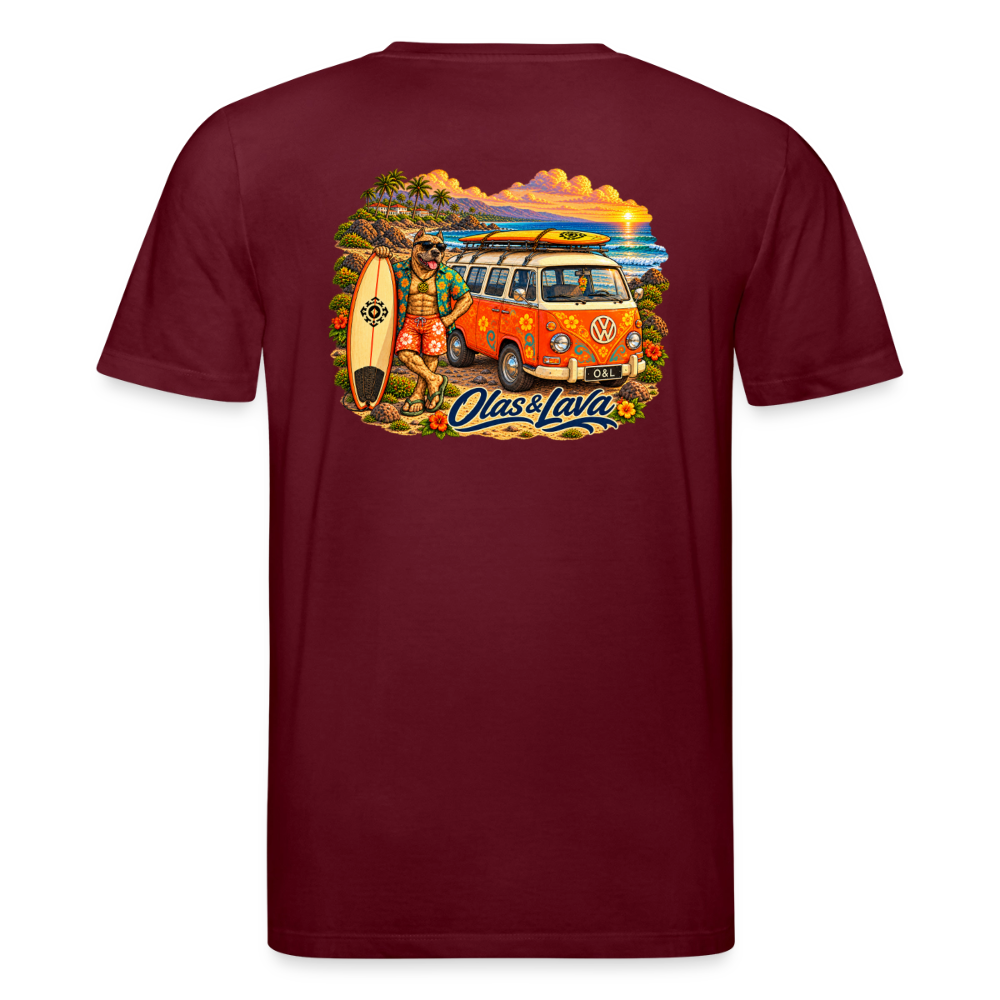 Camiseta Brado Surfer - Edición Canaria | Unisex Premium - burgundy